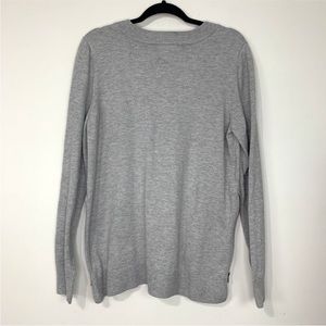 H&M Conscious Grey Wool Blend Pullover with Exposed Side Zips Sz L